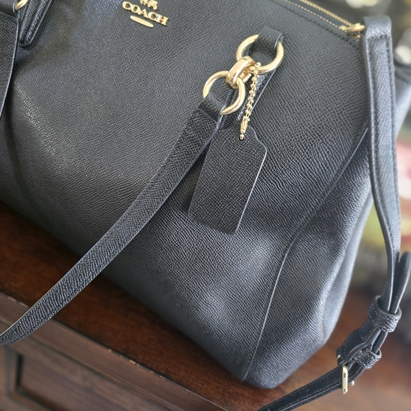Coach Black Leather Tote Bag - Picture 9 of 11